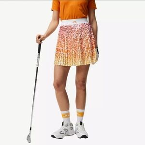 J. Lindeberg Vibrant Orange and Yellow Skort